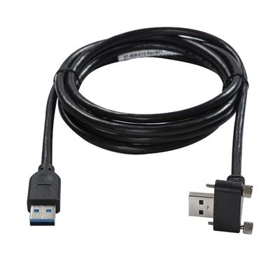 Vinklad USB 3.0 AM med skruv till AM-kabel