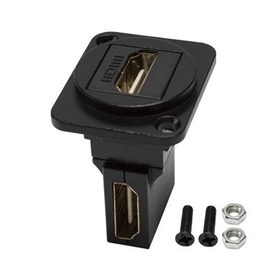 Högervinklad HDMI Panelmonterad Adapter Hona Till Hona Converter