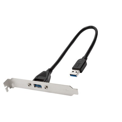 USB3.0 En hane till hona-kabel med PCI-fäste