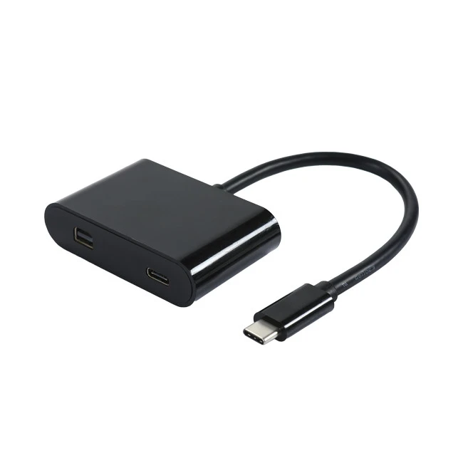 USB-C 3.1 Hane till MiniDisplayPort med 60 W adapterkabel för strömförsörjning