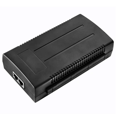 Enkelport 10/100/1000 Mbps 120 W väggfäste över Ethernet-adapter POE-injektor